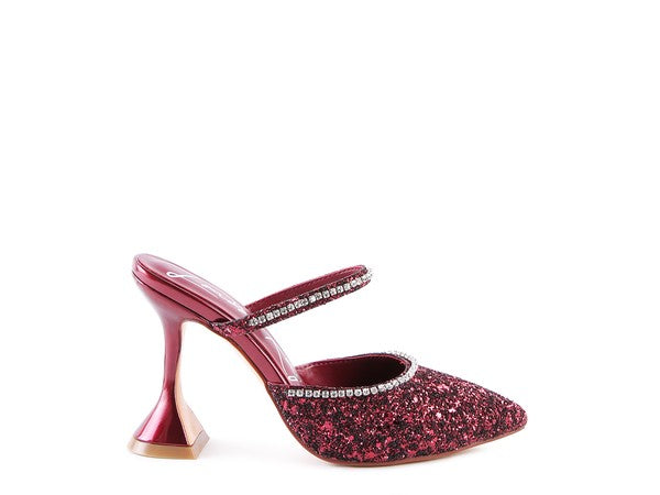 IRIS Glitter Spool Heel Sandal - SELFTRITSS   