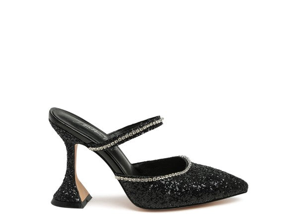 IRIS Glitter Spool Heel Sandal - SELFTRITSS   