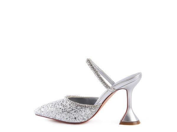 IRIS Glitter Spool Heel Sandal - SELFTRITSS   