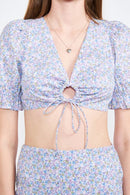 PUFFED SLEEVE CROPPED TOP - SELFTRITSS