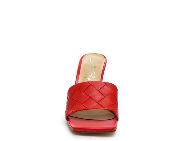 Carmen High Heeled Woven Square Toe Sandal - SELFTRITSS   