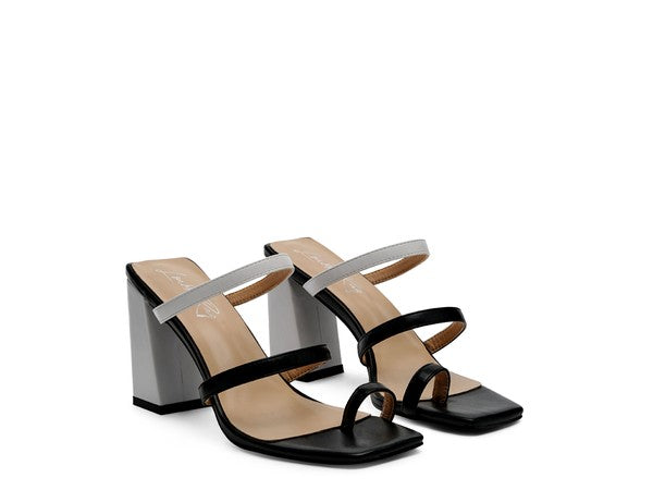 Marve Block Heel Thong Sandals - SELFTRITSS  