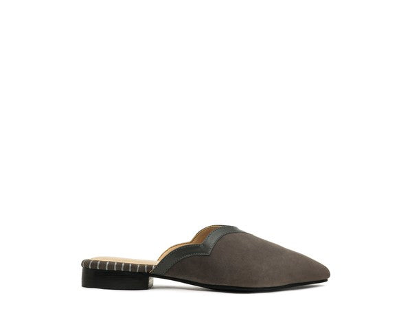 ORLA TAUPE CLASSIC SUEDE WALKING MULES - SELFTRITSS