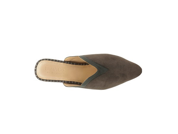 ORLA TAUPE CLASSIC SUEDE WALKING MULES - SELFTRITSS