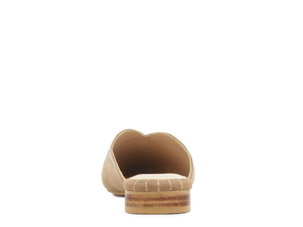 ORLA TAUPE CLASSIC SUEDE WALKING MULES - SELFTRITSS