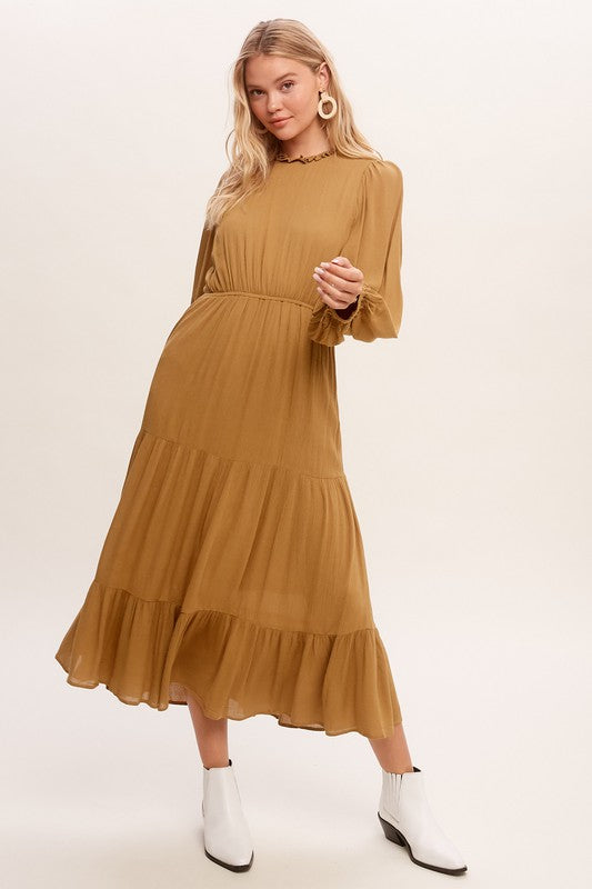 Feminine Boho Inspired Maxi Woven Dress - SELFTRITSS