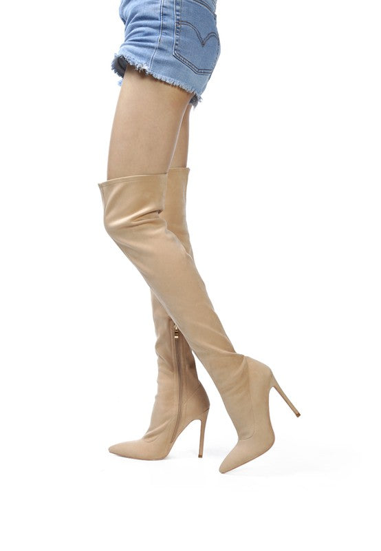 Tilera Stretch Over The Knee Stiletto Boots - SELFTRITSS
