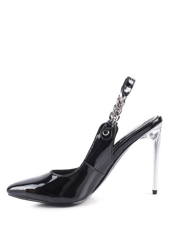 COVETED HIGH HEELED SLING BACK SANDAL - SELFTRITSS