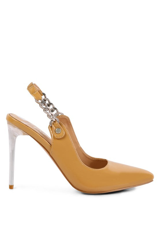 COVETED HIGH HEELED SLING BACK SANDAL - SELFTRITSS