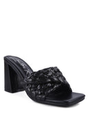 POUT PRO BRAIDED RAFFIA BLOCK SANDAL - SELFTRITSS   