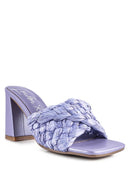 POUT PRO BRAIDED RAFFIA BLOCK SANDAL - SELFTRITSS   