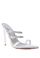 TICKLE ME HIGH HEELED TOE RING SANDALS - SELFTRITSS