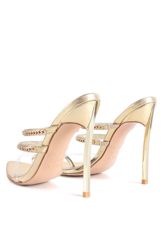 TICKLE ME HIGH HEELED TOE RING SANDALS - SELFTRITSS