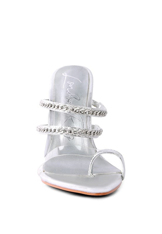 TICKLE ME HIGH HEELED TOE RING SANDALS - SELFTRITSS