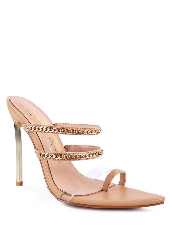 TICKLE ME HIGH HEELED TOE RING SANDALS - SELFTRITSS