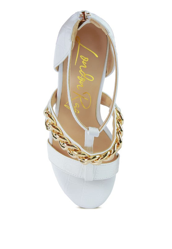 BONITA METAL CHAIN ZIP UP SANDAL - SELFTRITSS