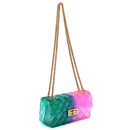 Quilt Embossed Multi Color Jelly Shoulder Bag - SELFTRITSS   