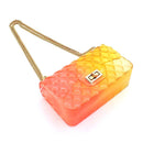 Quilt Embossed Multi Color Jelly Shoulder Bag - SELFTRITSS   