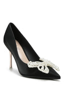 ENCON POINTED HIGH HEELED PEARL FLOWER SANDAL - SELFTRITSS