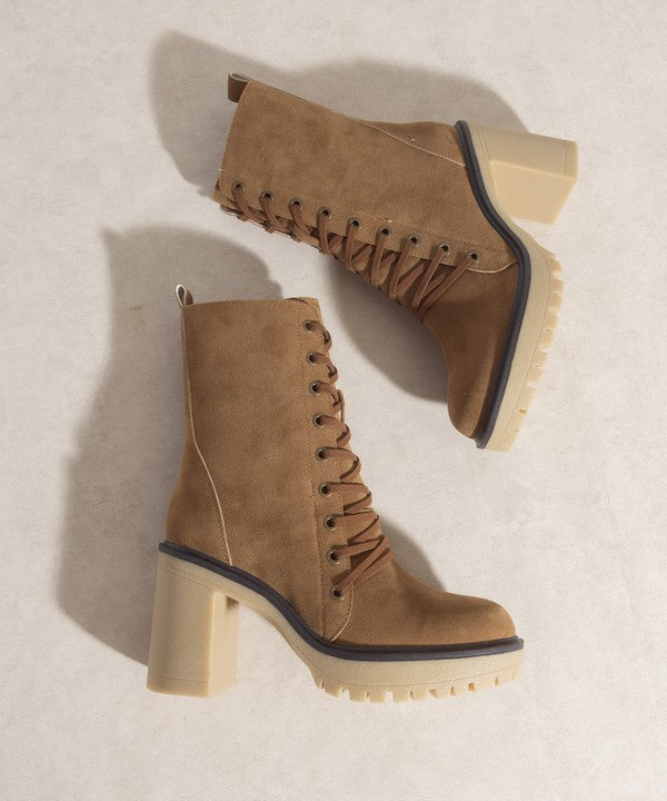 OASIS SOCIETY Jenna - Platform Military Boots - SELFTRITSS   