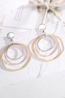 Silver 3-color Concentric Rings Dangle Earrings - SELFTRITSS   