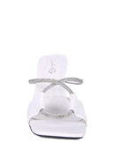 FINEAPPLE CRYSTAL LOOP MID HEEL SANDALS - SELFTRITSS   