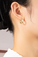 Smiley face huggie hoop earrings - SELFTRITSS   