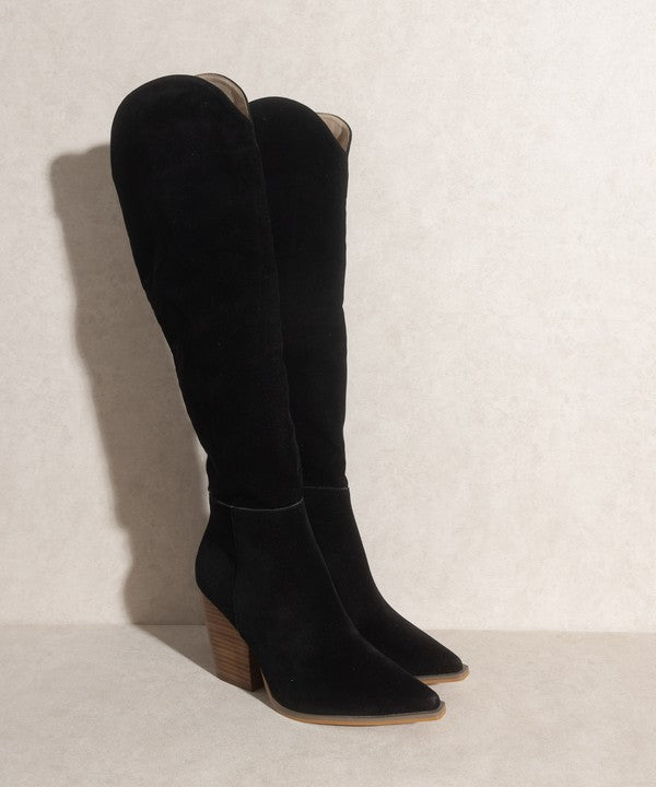 Oasis Society Clara - Knee-High Western Boots - SELFTRITSS