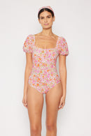 Marina West Swim Floral Puff Sleeve One-Piece - SELFTRITSS