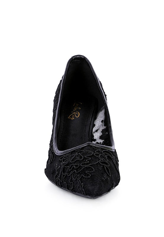 Lace Stiletto Party Pumps - SELFTRITSS