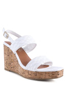 MOHANA QUILTED HIGH WEDGE HEEL SANDALS - SELFTRITSS