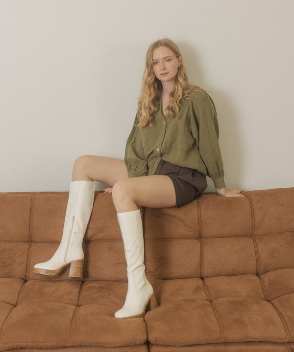 Oasis Society Juniper - Platform Knee-High Boots - SELFTRITSS   