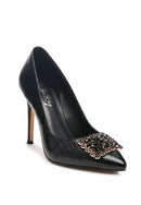 Cirrus Stiletto Crystal Brooch Pumps - SELFTRITSS