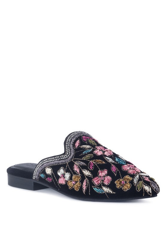 Marcella Embroidered Mules