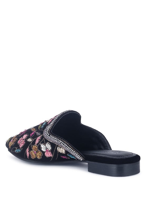 Marcella Embroidered Mules