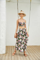 Women's 2Pcs Floral Long Skirt Set - SELFTRITSS   