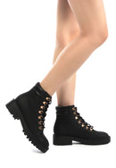 SHIRLY SOFT LEATHER LACE-UP BOOTS - SELFTRITSS