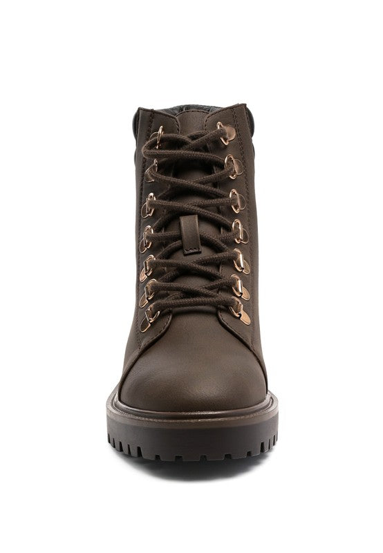 SHIRLY SOFT LEATHER LACE-UP BOOTS - SELFTRITSS