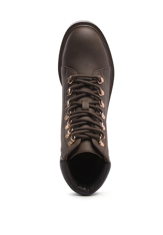 SHIRLY SOFT LEATHER LACE-UP BOOTS - SELFTRITSS