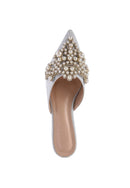 Embellished Delicate Pearl Mules - SELFTRITSS