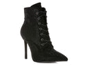 HEAD ON Faux Suede Diamante Ankle Boots - SELFTRITSS