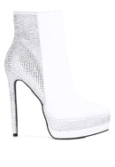 ENCANTO Diamante Set High Heeled Ankle Boot - SELFTRITSS   