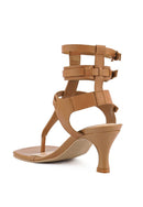 NEREID Kitten Heel Cut Out Gladiator Sandals - SELFTRITSS   