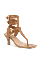 NEREID Kitten Heel Cut Out Gladiator Sandals - SELFTRITSS   