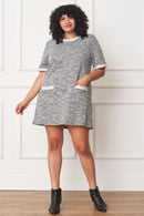 Plus Preppy Tweed Shift Dress - SELFTRITSS   