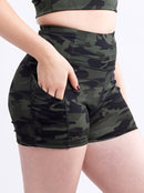 High-Waisted Athletic Shorts with Side Pockets - SELFTRITSS   