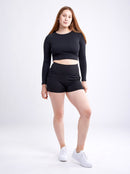 High-Waisted Athletic Shorts with Side Pockets - SELFTRITSS   