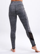 High-Waisted Workout Leggings with Mesh Panels - SELFTRITSS