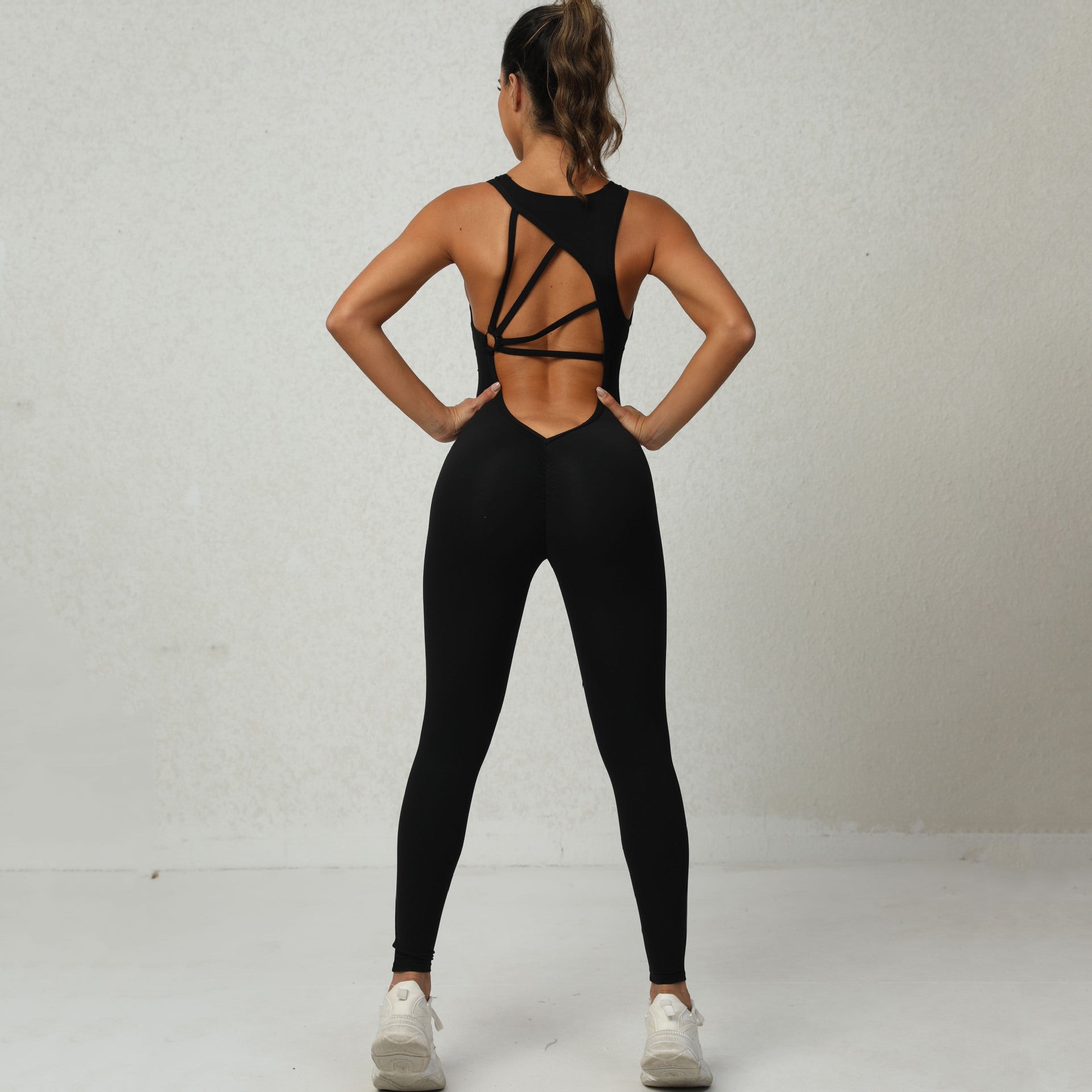 Gym Workout V-shaped Jumpsuit - SELFTRITSS
