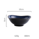 Blue ceramic plate bowl - SELFTRITSS